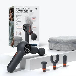 Sharper Image Powerboost Flex Pivot Percussion Massager NIB Sealed